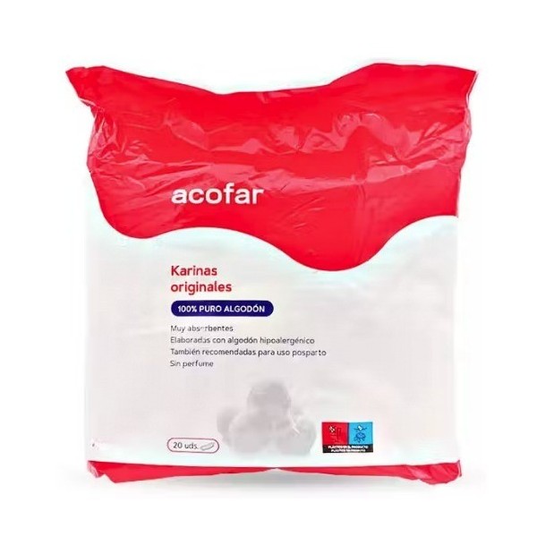 Acofar Compresas Karinas Algodon 20 uds
