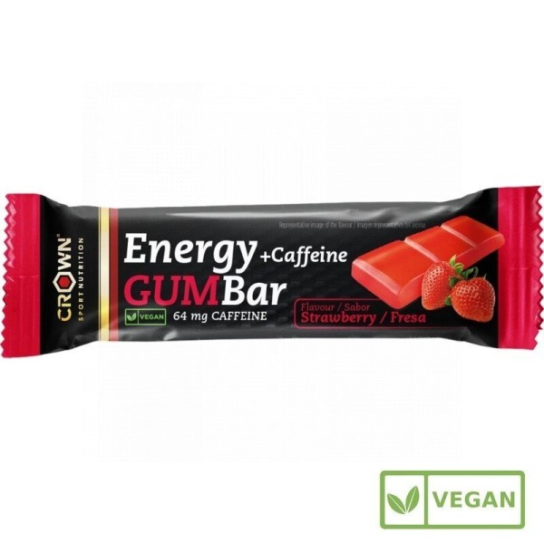 Crown Sport Energy Gum Barrita Energética Gominola Fresa + Cafeína 30g