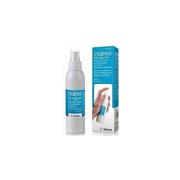 CRISTALMINA 10 mg/ml SOLUCION PARA PULVERIZACION CUTANEA, 1 frasco de 125 ml