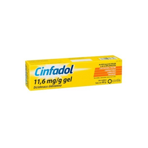 CINFADOL 11,6 mg/g GEL , 1 tubo de 60 g