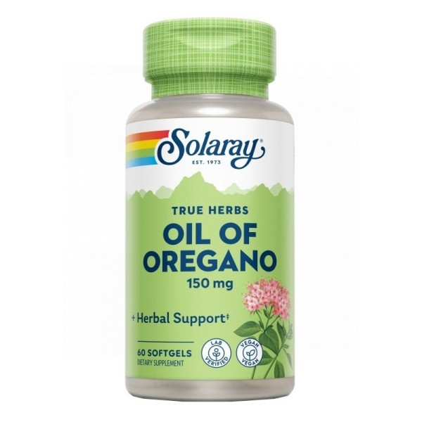 Solaray Aceite de Orégano 150mg 60 Perlas Veganas