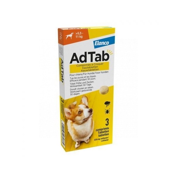 Adtab Perros 5,5-11kg 3 Comprimidos